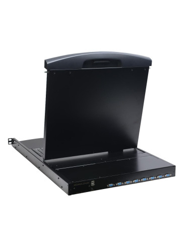 Console KVM Switch 8 Porte USB/PS2 con LCD 19'' da Rack 19'' Dual Rail