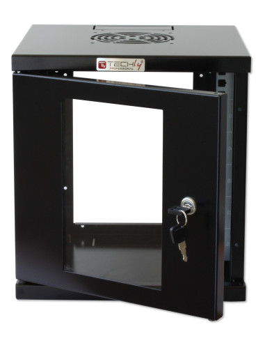 Armadio Rack 10'' a muro 6 unit&agrave Nero