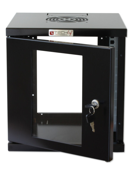 Armadio Rack 10'' a muro 6 unit&agrave Nero