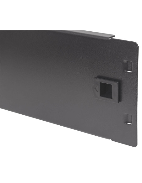 Pannello Cieco Toolless a Clip per Armadi Rack 19'' 2U Nero