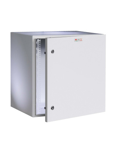 Armadio Rack 19'' a muro 13U grigio IP65 porta cieca prof. 400 mm