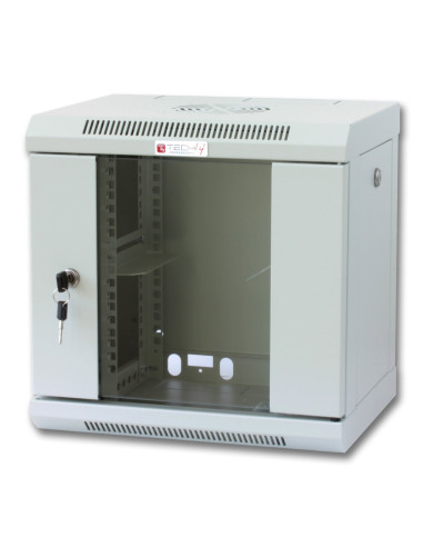 Armadio Rack 10'' a muro 6 unit&agrave con pannelli asportabili Grigio prof. 300 mm