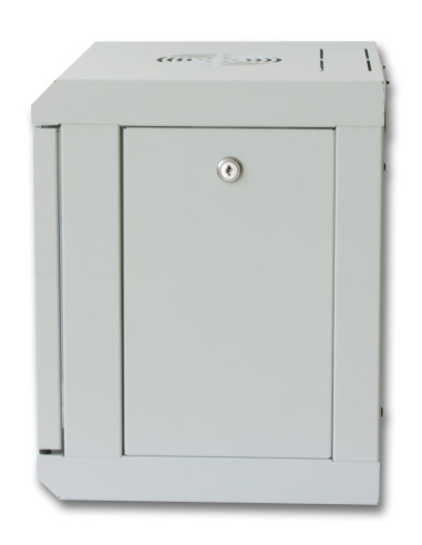 Armadio Rack 10'' a muro 6 unit&agrave con pannelli asportabili Grigio prof. 300 mm