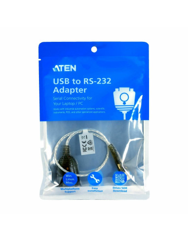 Convertitore Adattatore da USB a Seriale RS-232 con LED 1m