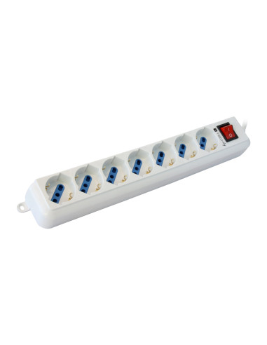 Multipresa 7 Posti Italiana Bipasso / Schuko Cavo 5m