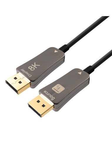 Cavo Ottico Attivo DisplayPort 1.4 Active Optical Cable 8K@60Hz 32.4 Gbps Connettori a Scatto 20m