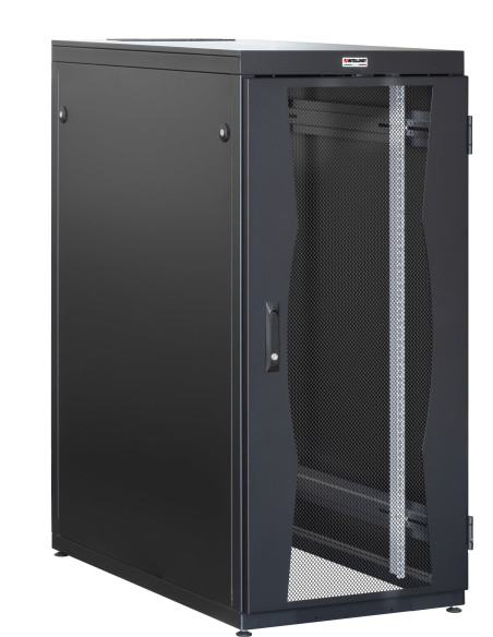 Armadio NetRack 19'' 600x1000 27 Unit&agrave Nero Porte Grigliate da Assemblare
