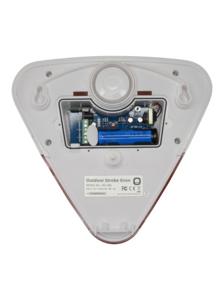 Sirena Wireless da Esterno IP54 con Lampeggiante LED WS-280