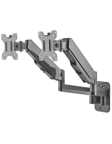 Staffa a Muro con Molla a Gas per due Monitor 17-32''