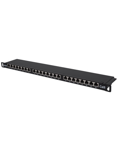 Pannello Patch 24 posti 19'' 0.5U Cat6 FTP Nero