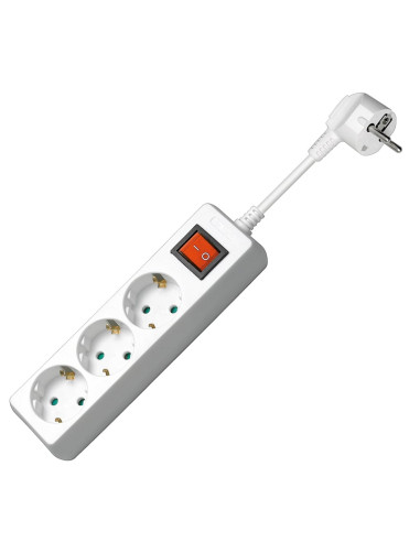 Multipresa 3 Posti Schuko con Interruttore e Cavo 3 metri