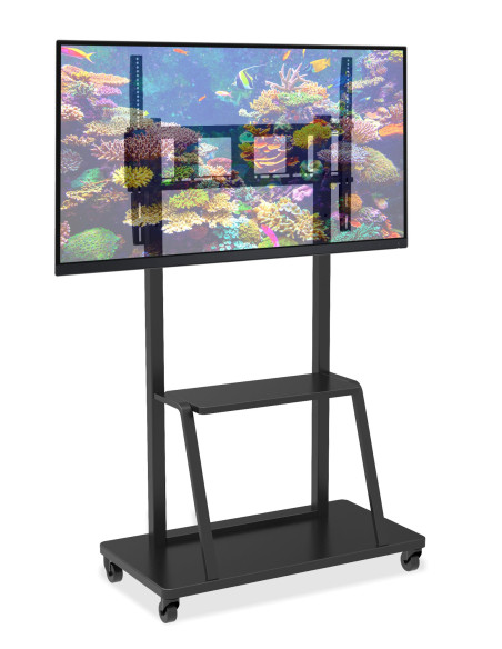 Supporto a Pavimento con Mensola per TV LCD/LED/Plasma 55-100''