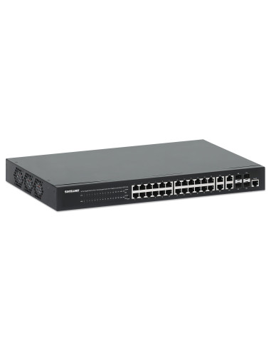 Switch 24p. Gigabit Ethernet PoE+ con 4p. Gigabit Combo Base-T/SFP