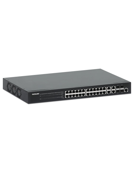 Switch 24p. Gigabit Ethernet PoE+ con 4p. Gigabit Combo Base-T/SFP