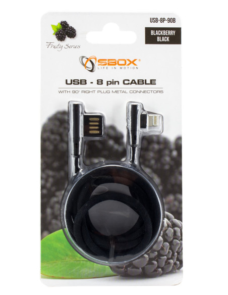 Cavo USB2.0 Angolato 90&deg USB 8pin 1.5m Nero