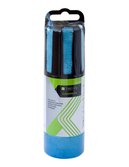Spray di Pulizia per Monitor LCD con Panno in Microfibra Azzurro