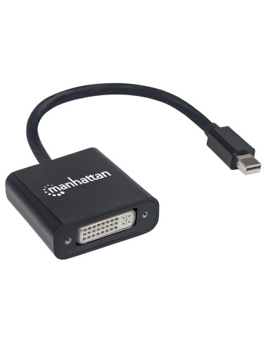 Convertitore Attivo MiniDP M a DVI F 15cm 4K Nero
