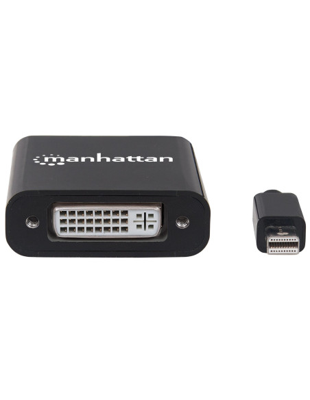 Convertitore Attivo MiniDP M a DVI F 15cm 4K Nero