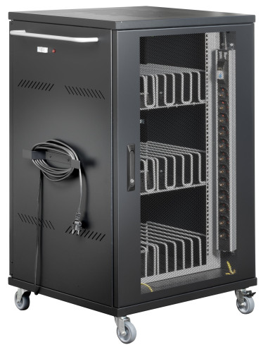 Carrello Stazione di Ricarica Ventilato 36 Notebook o Smartphone Nero