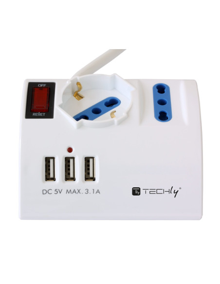 Multipresa da Tavolo 3 Posti con Porte USB