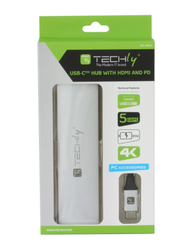 Hub USB-C&trade SuperSpeed 3 Porte USB3.2 con HDMI 4K e PD