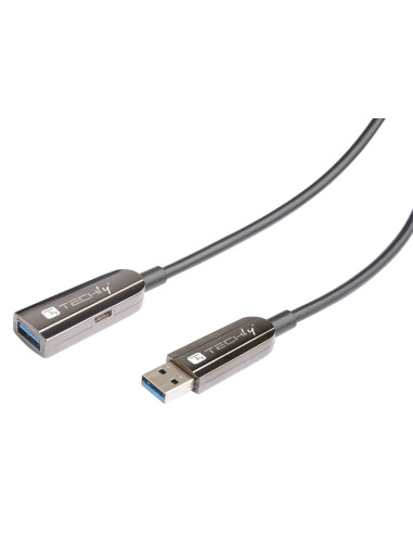 Cavo Ottico Attivo USB 3.2 SuperSpeed Active Optical Cable USB A M/F 10m Nero