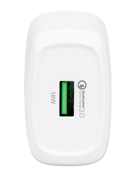 Caricatore USB da Muro QC3.0 18W Quick Charge&trade Bianco