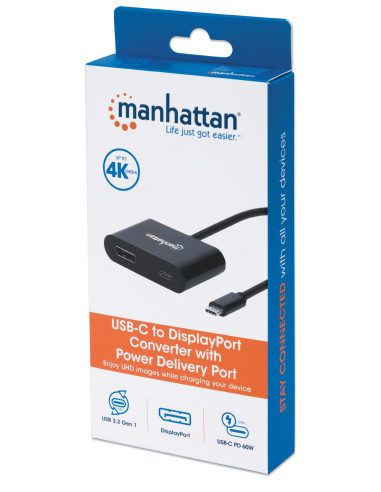 Adattatore Convertitore USB-C&trade M a DisplayPort F con Power Delivery