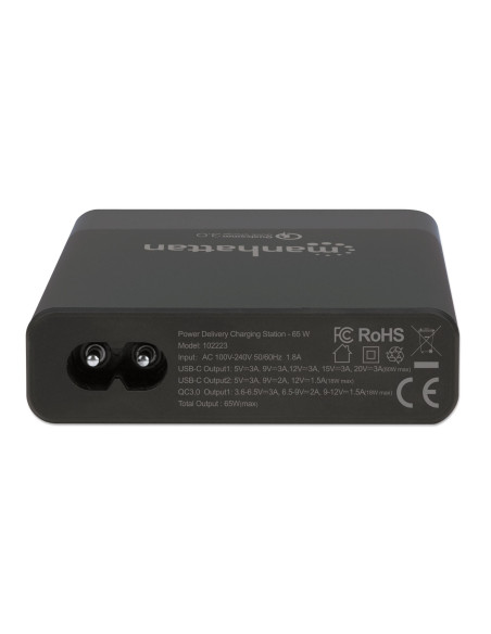 Stazione di ricarica USB-C&trade PD 65W Nero