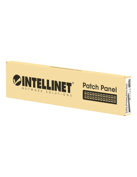 Pannello Patch 24 Posti 19'' 0.5U Cat6a Schermato Nero