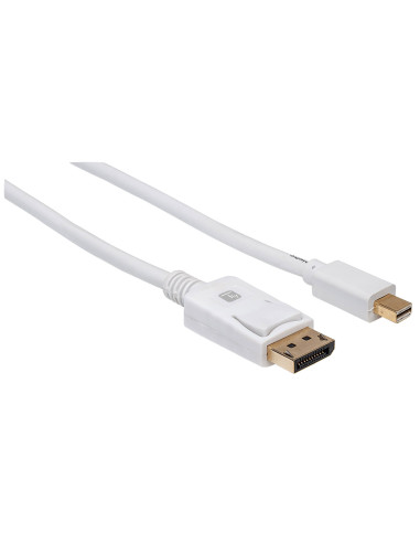 Cavo Mini DisplayPort Maschio a DisplayPort Maschio 4K 60Hz 1m Bianco