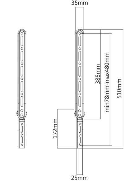 Supporto per Soundbar Sopra o Sotto TV 23-65''