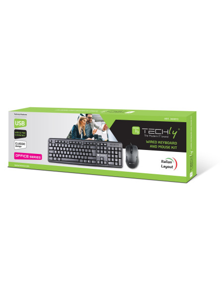 Kit Tastiera e Mouse USB Nero