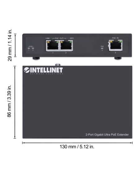 Ultra PoE Extender Gigabit 2 porte