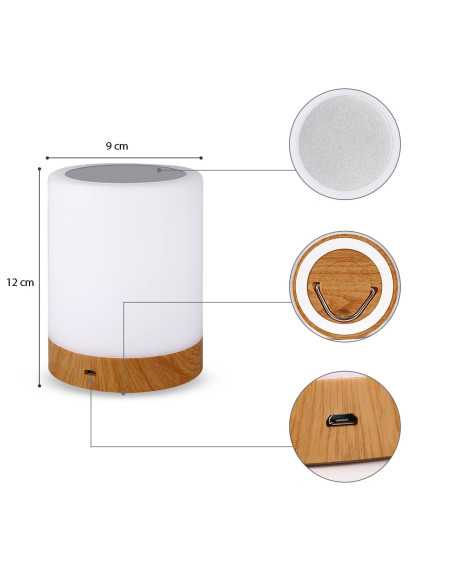 Lampada USB Smart Touch 5 Colori Selezionabili Regolazione Intensit&agrave