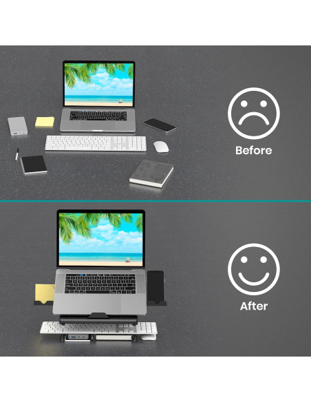 Supporto per Notebook e Tablet 10-15.6'' Ergonomico Nero