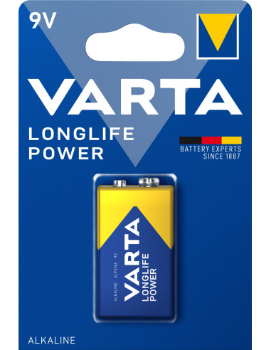 Blister 1 Batteria 9V Longlife Power Alcalina 6LP3146