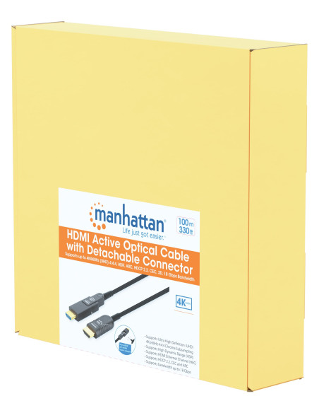 Cavo HDMI&trade Attivo in Fibra Ottica con Connettore Staccabile 100m