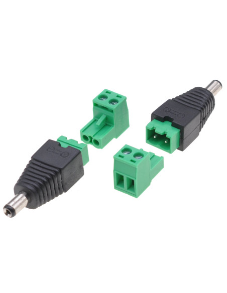 Adattatore Plug DC 2.5x5.5 mm Maschio Terminal Block 2 pin