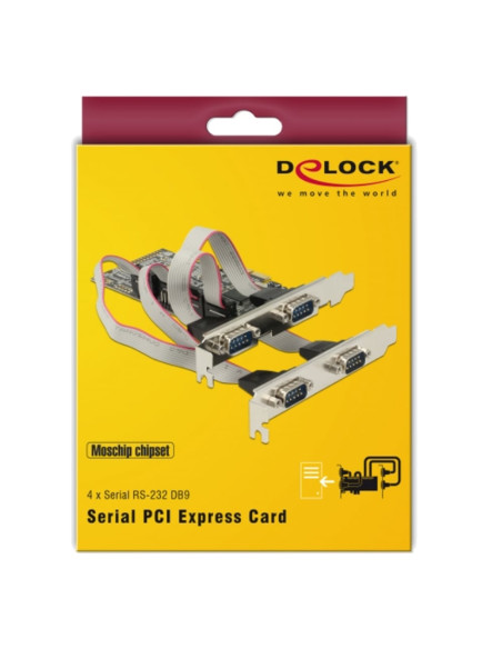 Scheda PCI Express 4 Porte Seriali RS-232