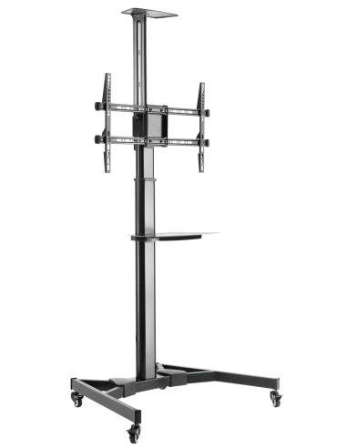 Supporto da Pavimento con Mensola TV/LED/LCD 37''-70'' Nero