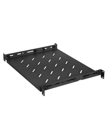 Mensola 19'' fissa con Profondit&agrave Regolabile da 350 a 550 mm 1U Nero