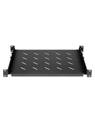 Mensola 19'' fissa con Profondit&agrave Regolabile da 350 a 550 mm 1U Nero