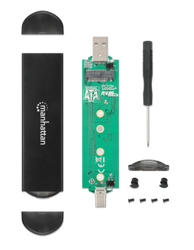 Box Esterno USB SSD M.2 NVMe e SATA Connessioni USB-C&trade e USB A