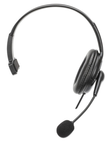 Cuffia Mono USB con Microfono Reversibile Cavo 2m