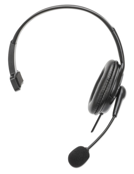 Cuffia Mono USB con Microfono Reversibile Cavo 2m