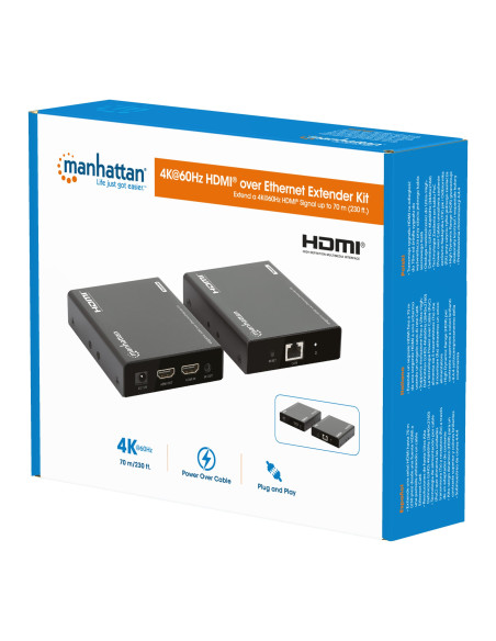 Kit Extender HDMI Over Ethernet 4K@60Hz