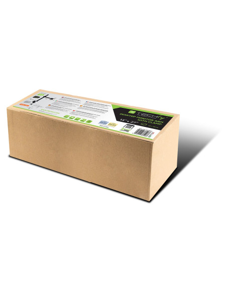 Supporto da Scrivania per Monitor 13-27'' Doppio Snodo di Regolazione