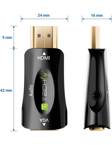Mini Adattatore da HDMI a VGA con Audio
