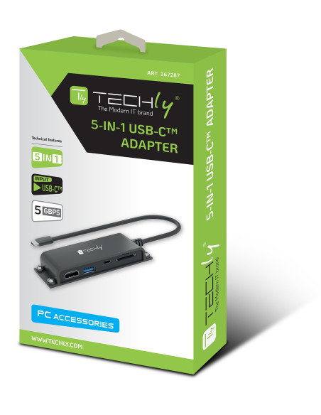 Docking Station 5 in 1 USB-C&trade Hub HDMI con Lettore Micro SD/SD